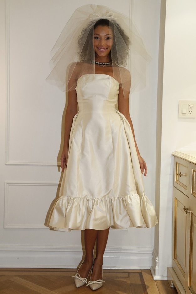 Turn that dust ruffle you don't like anymore into a wedding dress.
