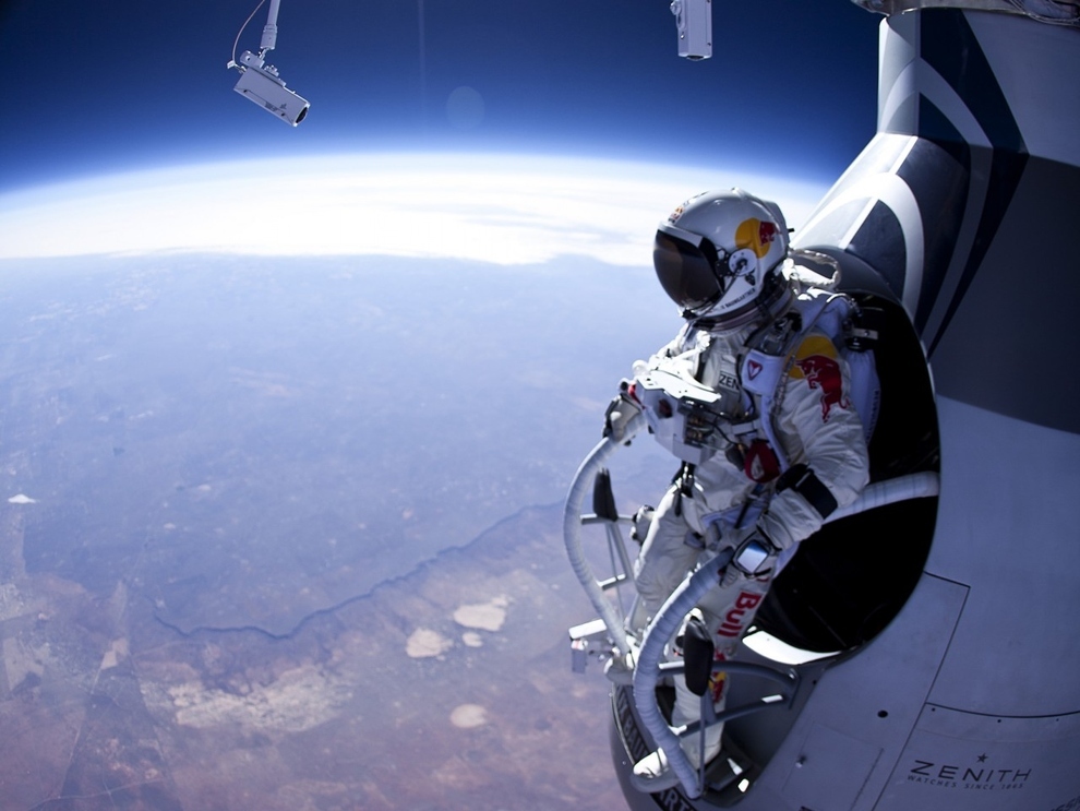 Felix Baumgartner's 24-mile free-fall from space