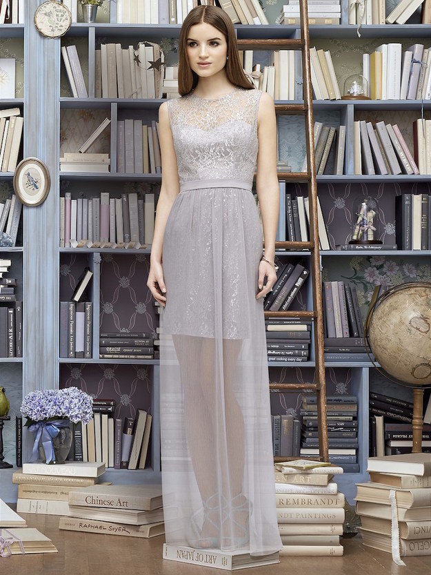 This dress that has a little lace, some shimmer, and just a hint of sheer — $179